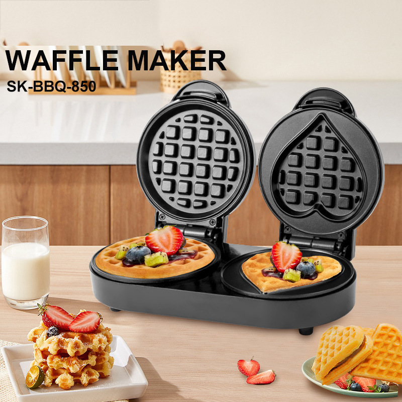 Mini Waffle Maker Machine - Pembuat Waffle Pelat Ganda 110V, Mesin