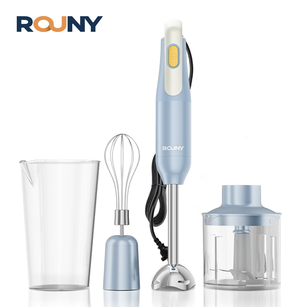 Immersion Hand Blender Set - Set Blender Stik Genggam 4-In-1, Blender